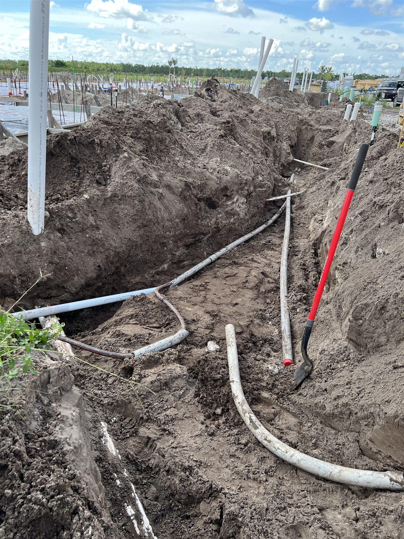 Underground conduit and utility coordination on an active Southwest Florida site