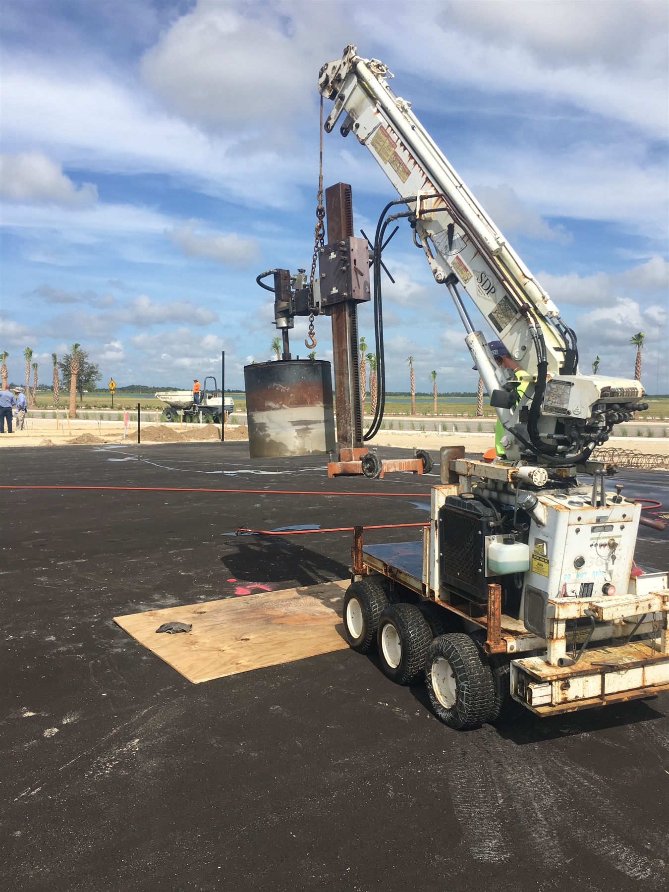 Specialty equipment used for underground infrastructure work in Sarasota County